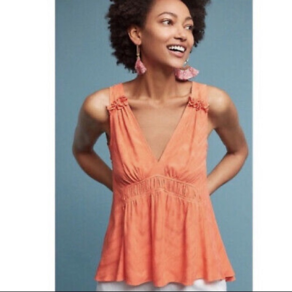 Anthropology / Maeve flowy hi-lo tank top Medium